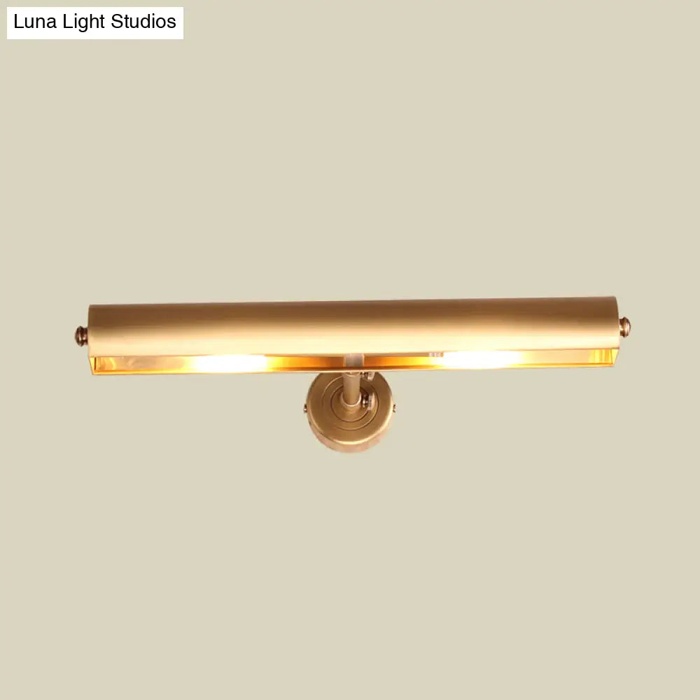 Bathroom Vanity Wall Mount Sconce In Brass With 2 Lights