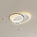 Bedroom Brilliance In A Stack: Minimalistic Led Metal Flush Mount Ceiling Ligh Black-White / 16’