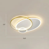 Bedroom Brilliance In A Stack: Minimalistic Led Metal Flush Mount Ceiling Ligh White-Gold / 19.5’