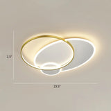 Bedroom Brilliance In A Stack: Minimalistic Led Metal Flush Mount Ceiling Ligh White-Gold / 23.5’