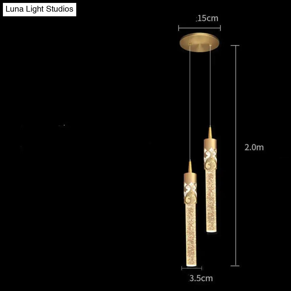 Bedside Chandelier Simple Creative Luxury Crystal Single Head Two Tv Background Wall Pendant