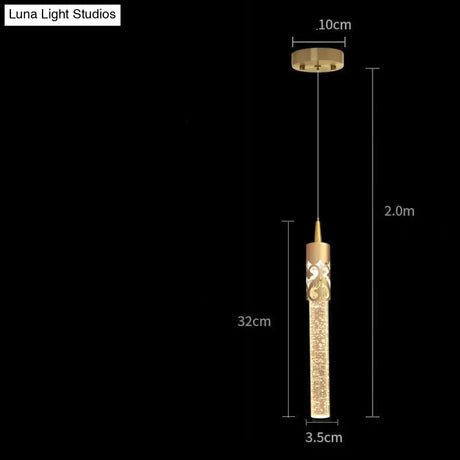 Bedside Chandelier Simple Creative Luxury Crystal Single Head Two Tv Background Wall Pendant