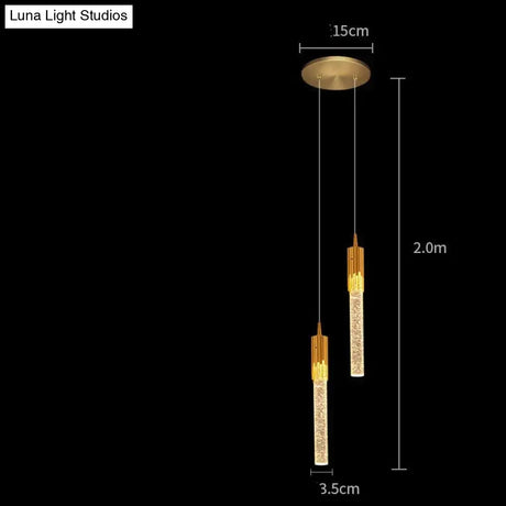 Bedside Chandelier Simple Creative Luxury Crystal Single Head Two Tv Background Wall Pendant