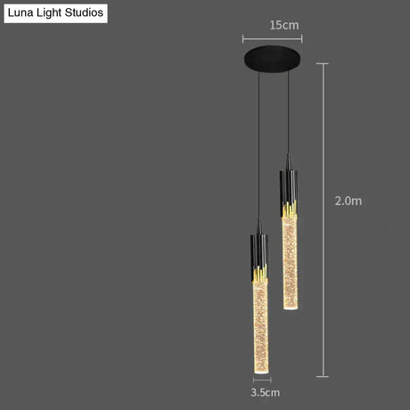 Bedside Chandelier Simple Creative Luxury Crystal Single Head Two Tv Background Wall Pendant