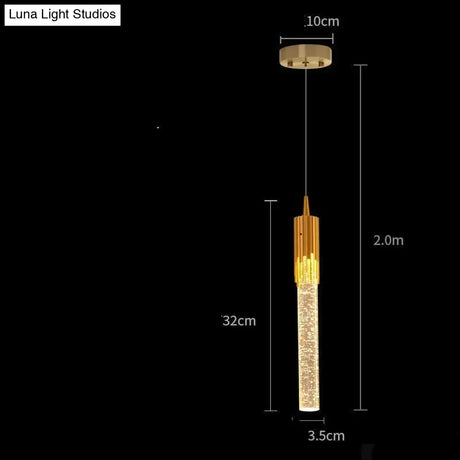 Bedside Chandelier Simple Creative Luxury Crystal Single Head Two Tv Background Wall Pendant