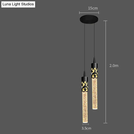 Bedside Chandelier Simple Creative Luxury Crystal Single Head Two Tv Background Wall Pendant