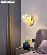 Bedside Glass Shade Wall Mount Light With Creative Star Design