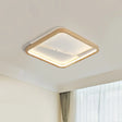 Beige Wood Frame Led Ceiling Fixture Flush Mount Multiple Length Options / 13’