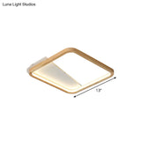 Beige Wood Frame Led Ceiling Fixture Flush Mount Multiple Length Options