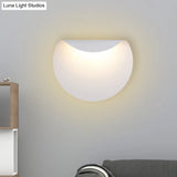 Bend Panel Wall Sconce Simple Aluminum Led Mounted Lamp For Living Room Warm/White Light