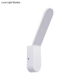 Bend Wall Washer Light - Black/White Nordic Metal Sconce For Corridor Oval Shape Warm/White Led