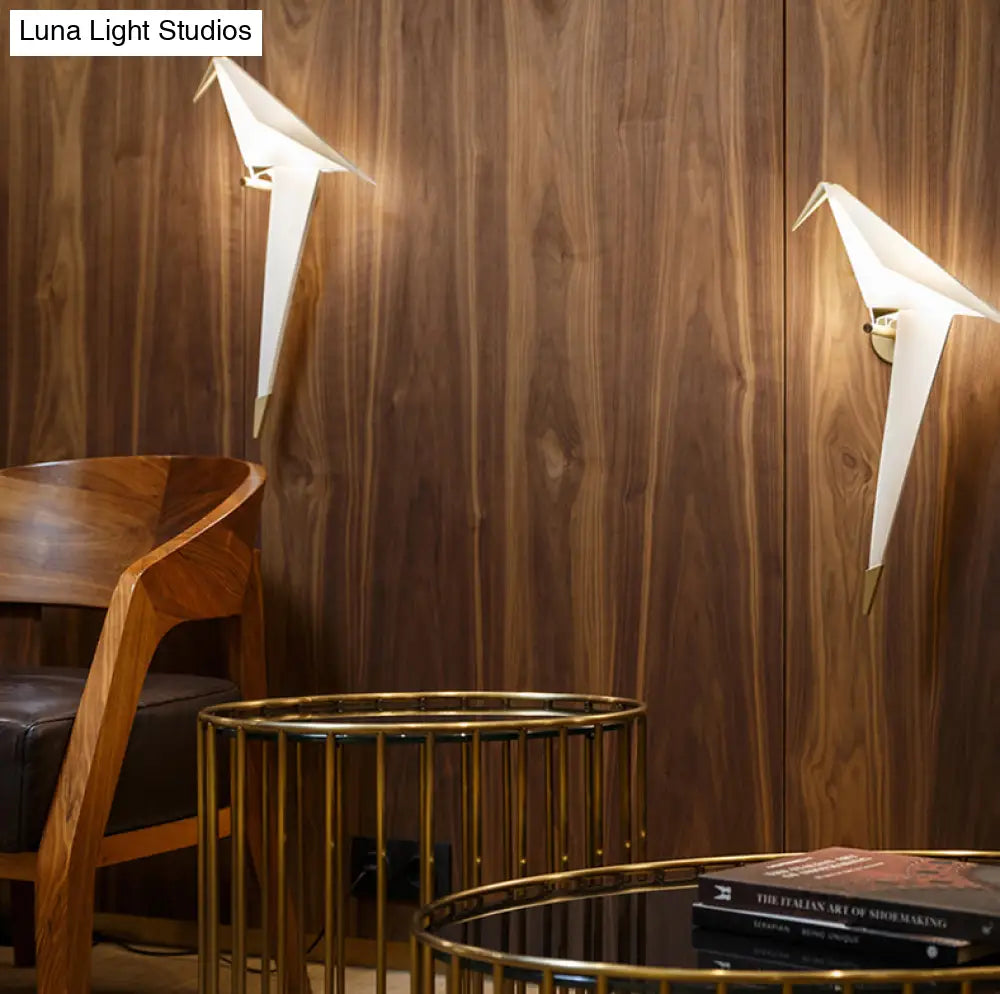 Bird Wall Sconce Led Acrylic Shade Light For Restaurant & Bedroom Decor