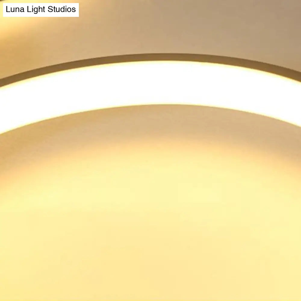 Black Acrylic Circle Ring Ceiling Light With 4 Flush Mounts For Living Room