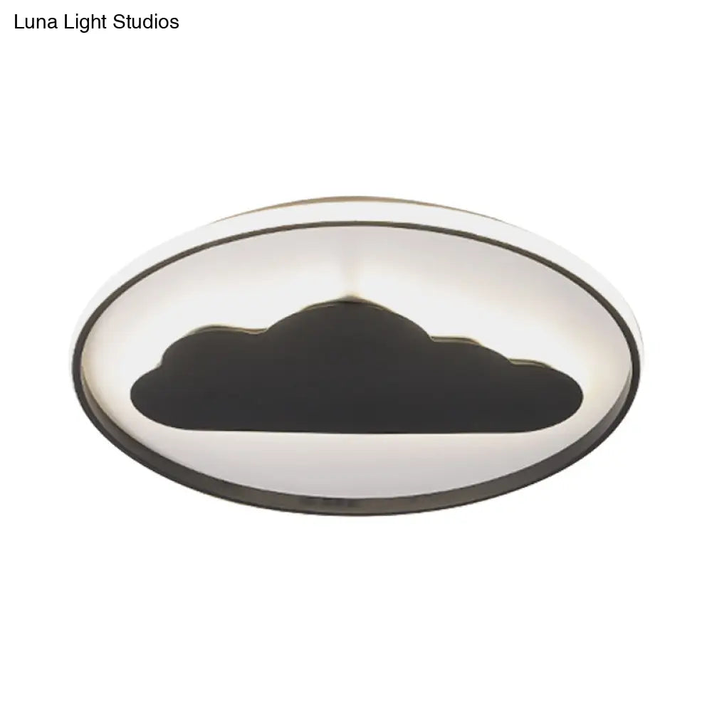 Black Acrylic Led Cloud Ceiling Light For Modern Bedroom