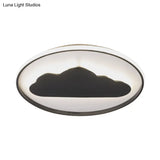 Black Acrylic Led Cloud Ceiling Light For Modern Bedroom