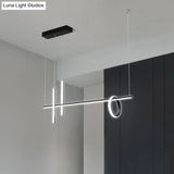 Black Acrylic Led Island Pendant Light