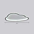 Black And White Led Cloud Ceiling Light With Acrylic Shade - Flush Mount Simple Design / 19’