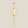 Black/Brass Caged Metal Ceiling Lamp - 1 Light Suspended Pendant For Traditional Bedrooms Brass