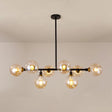 Black Dimpled Glass Ball Pendant Light For Modern Dining Room Island 8 / Amber