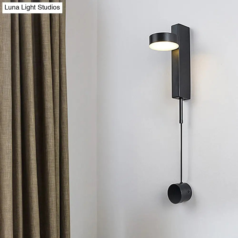 Black/Gold Led Flush Mount Wall Sconce - Sleek & Stylish Metallic Lighting Fixture