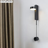 Black/Gold Led Flush Mount Wall Sconce - Sleek & Stylish Metallic Lighting Fixture