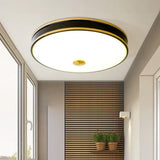 Black/Gold Round Led Flush Mount Ceiling Light - 12’/19’/15.5’ Diameter Perfect For Bedrooms