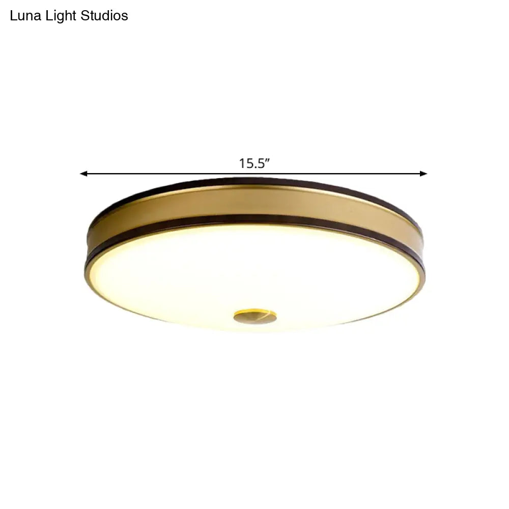 Black/Gold Round Led Flush Mount Ceiling Light - 12’/19’/15.5’ Diameter Perfect For Bedrooms