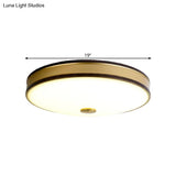 Black/Gold Round Led Flush Mount Ceiling Light - 12’/19’/15.5’ Diameter Perfect For Bedrooms