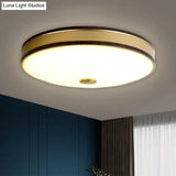 Black/Gold Round Led Flush Mount Ceiling Light - 12’/19’/15.5’ Diameter Perfect For Bedrooms