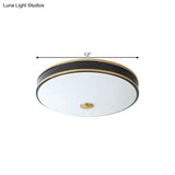 Black/Gold Round Led Flush Mount Ceiling Light - 12’/19’/15.5’ Diameter Perfect For Bedrooms