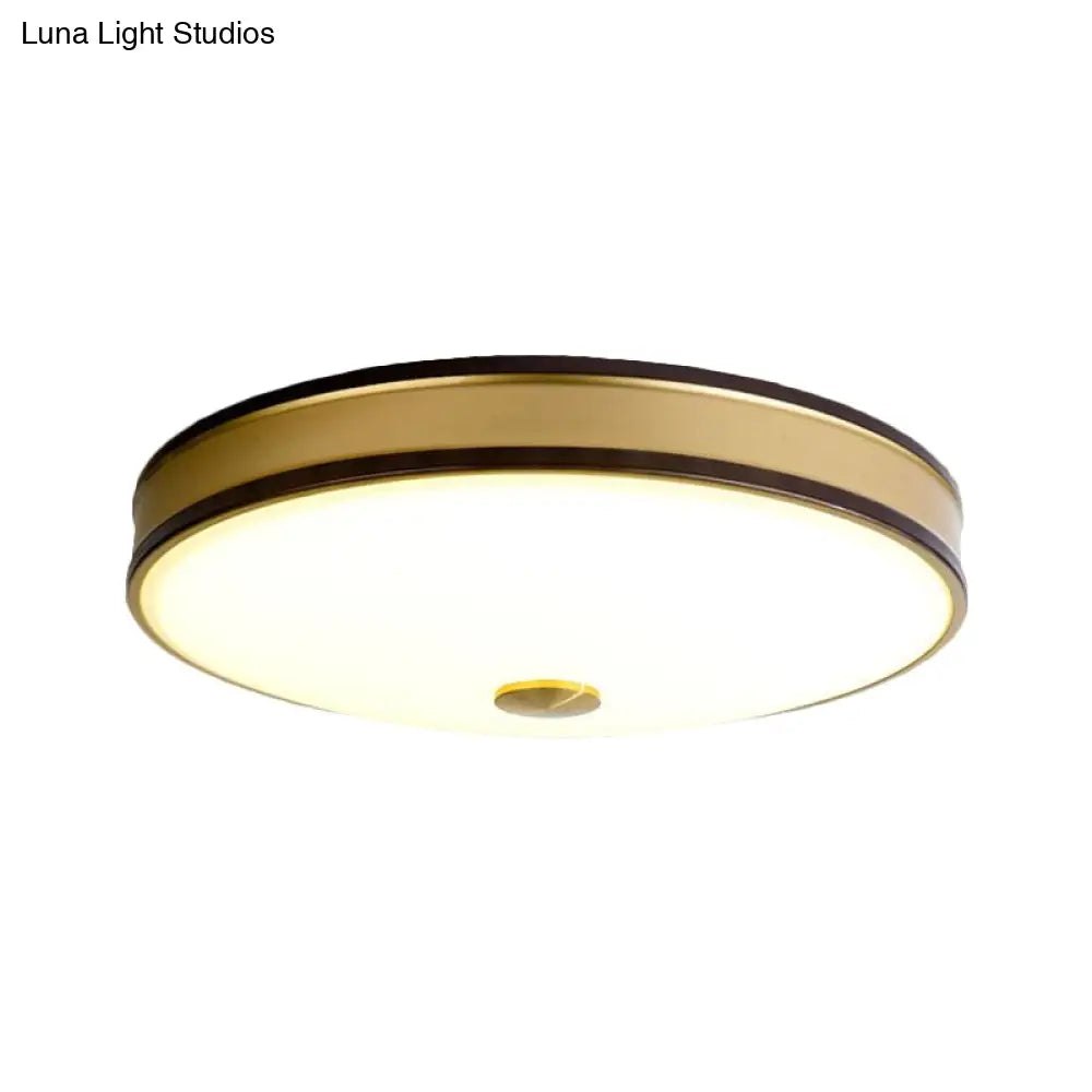 Black/Gold Round Led Flush Mount Ceiling Light - 12’/19’/15.5’ Diameter Perfect For Bedrooms