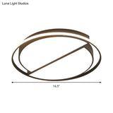 Black Led Flush Mount Half - Circle Acrylic Ceiling Lamp For Study Room