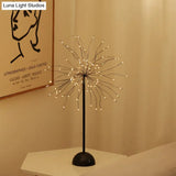 Black Led Metal Starburst Nightstand Light - Stylish Living Room Decor