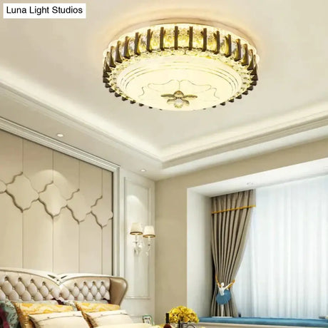 Black Luxury Crystal Bedroom Ceiling Lamp