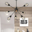 Black Metal Farmhouse Style Pendant Light With Cage Shade 9 /