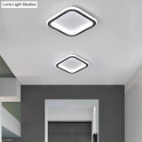 Black Metal Geometric Led Flush Mount Ceiling Light Fixture