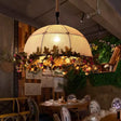 Black Metal Hanging Pendant Light Fixture - Industrial Dome Design For Restaurant Ceilings
