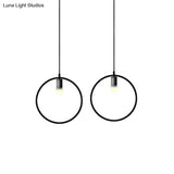 Black Metal Industrial Pendant Light With Frame Shade For Dining Room - 1 Head Ceiling Lighting