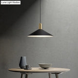 Black Metal Industrial Tapered Pendant Ceiling Light Fixture
