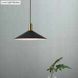 Black Metal Industrial Tapered Pendant Ceiling Light Fixture
