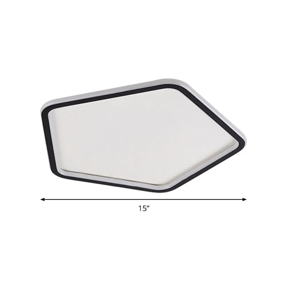 Black Minimalist Led Ceiling Light In Warm/White Available 3 Sizes