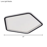 Black Minimalist Led Ceiling Light In Warm/White Available 3 Sizes
