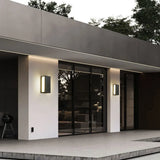 Black Textured Led Wall Mounted Light - Simple Metallic Sconce Lighting For Patio / C