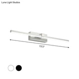 Black/White Led Wall Mounted Bathroom Mirror Light - Iron Stick Vanity Lamp Multiple Sizes Available