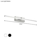 Black/White Led Wall Mounted Bathroom Mirror Light - Iron Stick Vanity Lamp Multiple Sizes Available