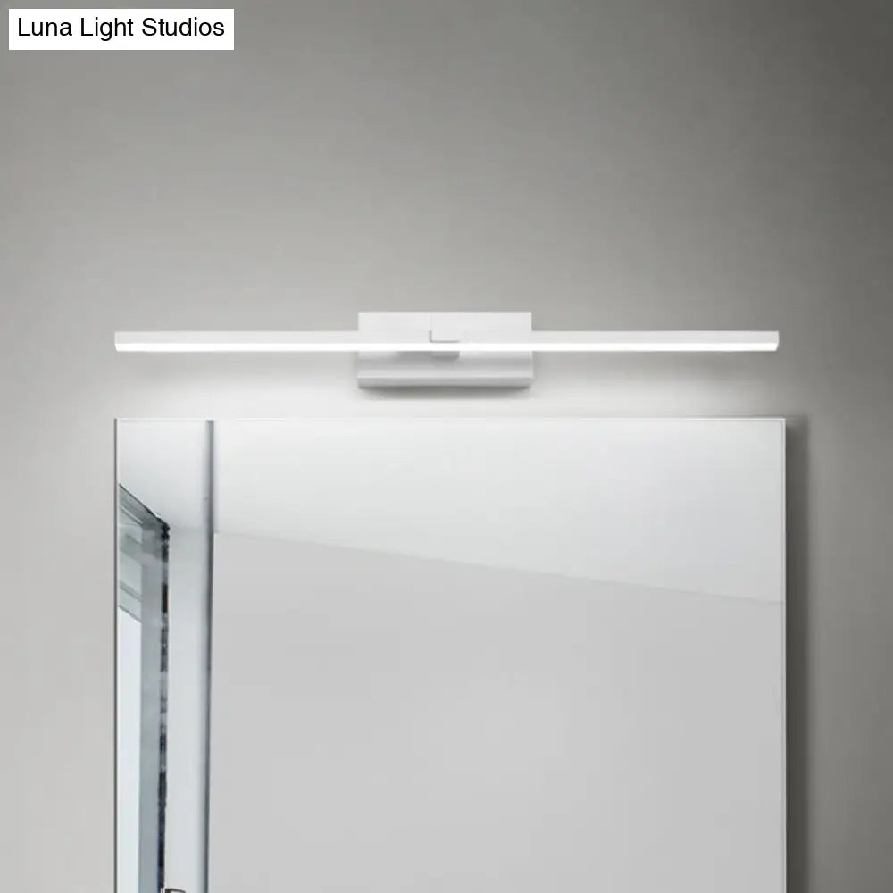 Black/White Led Wall Mounted Bathroom Mirror Light - Iron Stick Vanity Lamp Multiple Sizes Available