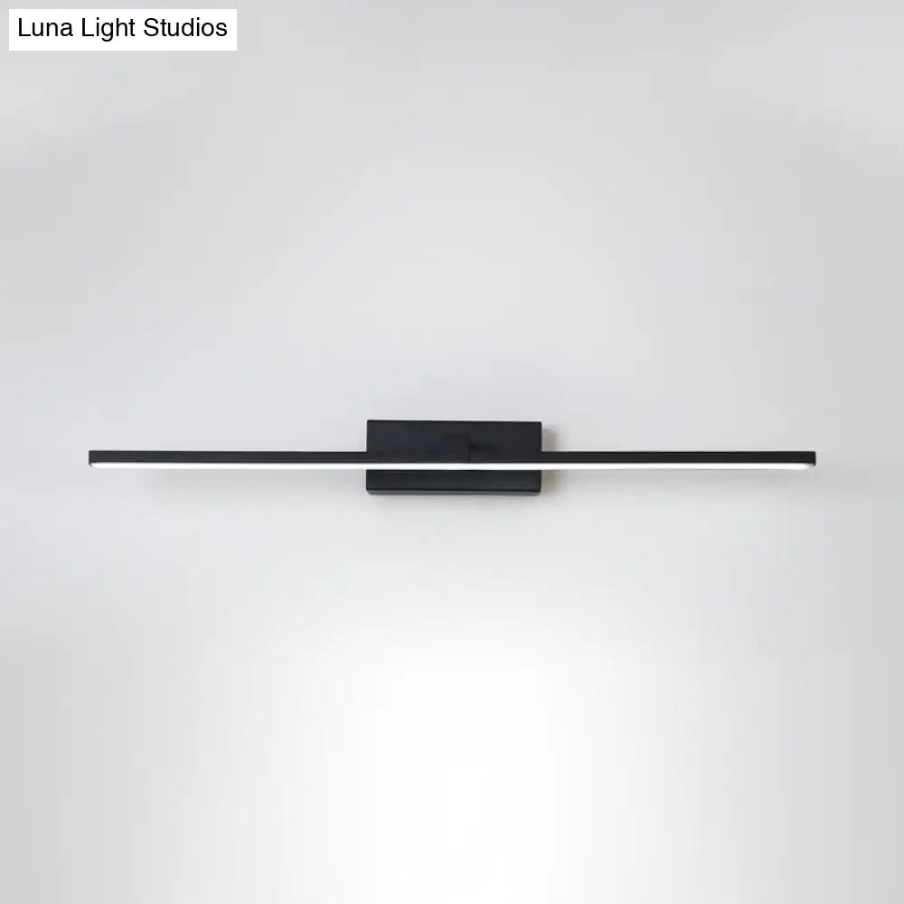 Black/White Led Wall Mounted Bathroom Mirror Light - Iron Stick Vanity Lamp Multiple Sizes Available