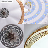 Blooming Flush Mount Ceiling Light For Bedroom Modern Acrylic Shade White/Blue/Gold Warm/White –