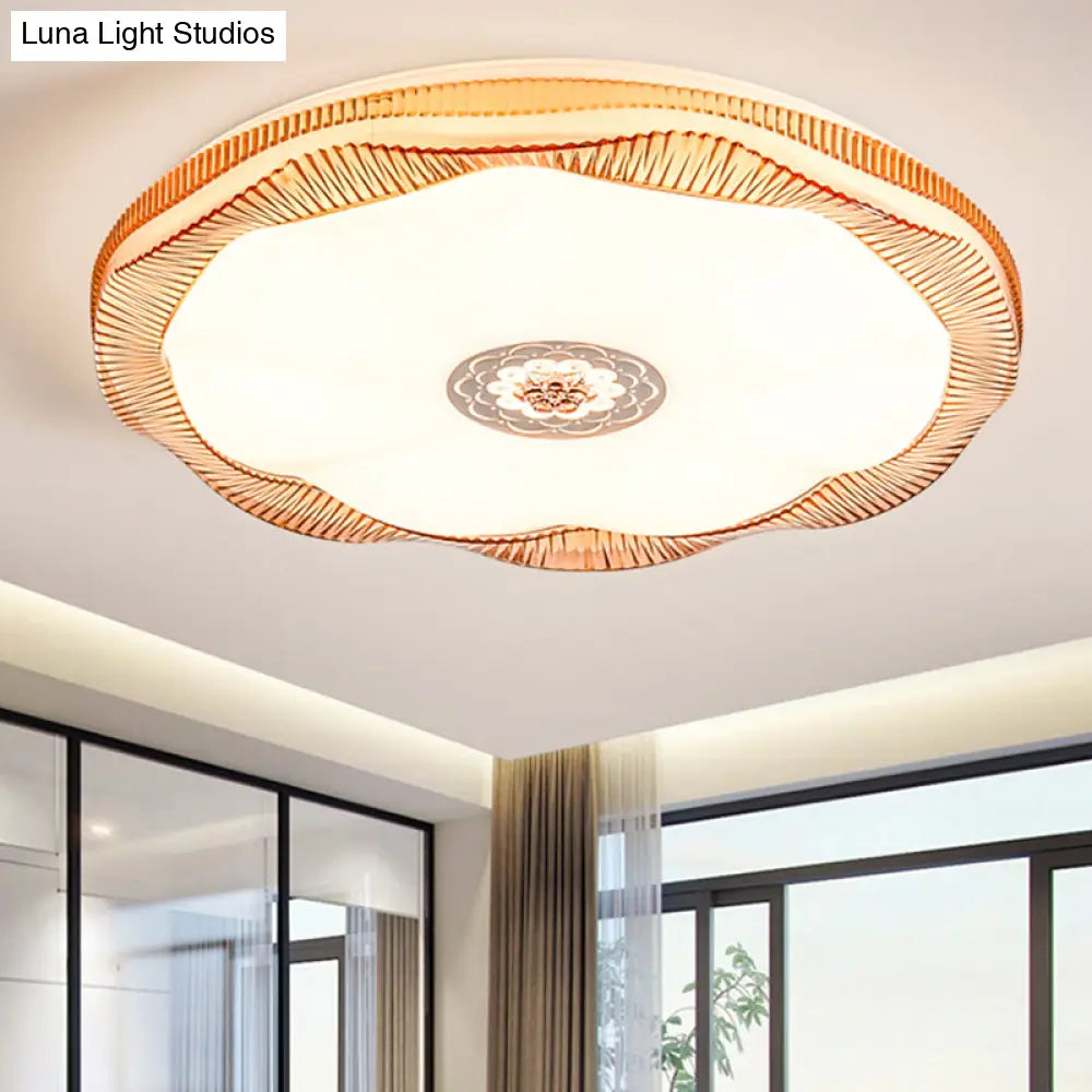 Blooming Flush Mount Ceiling Light For Bedroom Modern Acrylic Shade White/Blue/Gold Warm/White