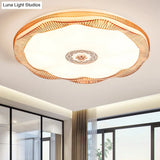 Blooming Flush Mount Ceiling Light For Bedroom Modern Acrylic Shade White/Blue/Gold Warm/White